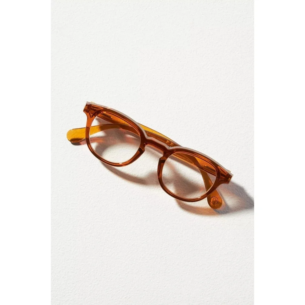 NEW Peepers Anthropologie Brown Asher Blue Light Filtering Glasses +2.50